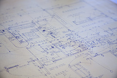 An architectural blueprint